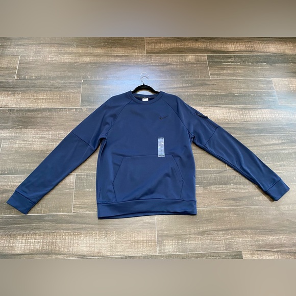 Nike Men's Medium Therma-FIT Fitness Crew - Obsidian (FB8505-451) - Picture 5 of 7